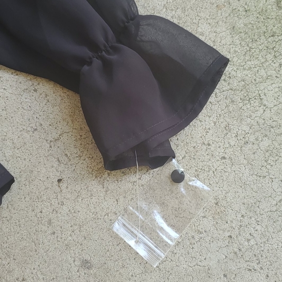 RELISTED Free People sheer peasant tie poet sleeve - Picture 5 of 6